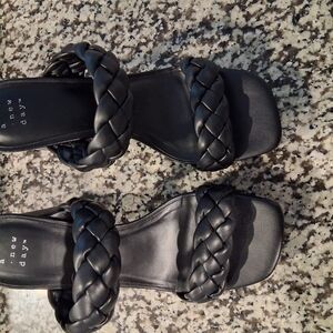A New Day Black Braided Women's Sandals